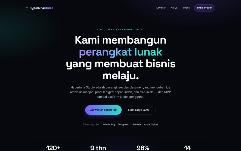 Pratinjau demo Agensi & Developer