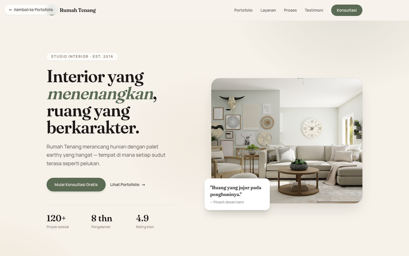 Pratinjau demo Interior & Desain