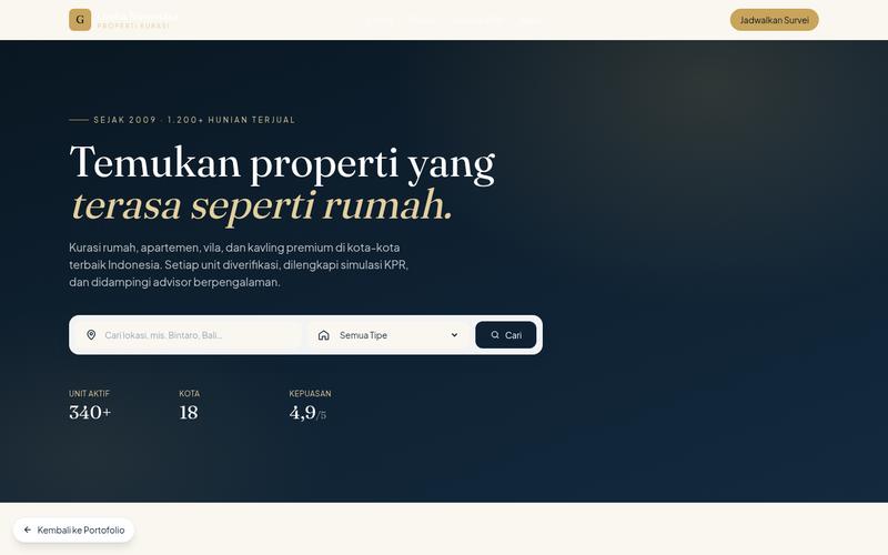 Pratinjau demo Properti & Real Estate