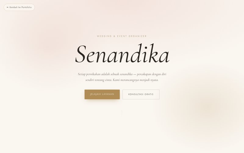 Pratinjau demo Undangan & Wedding Organizer